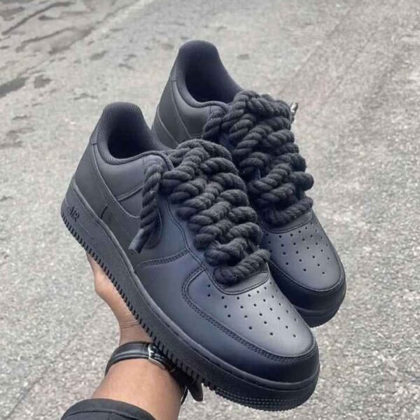 Matte Black Air Force 1 Sneakers