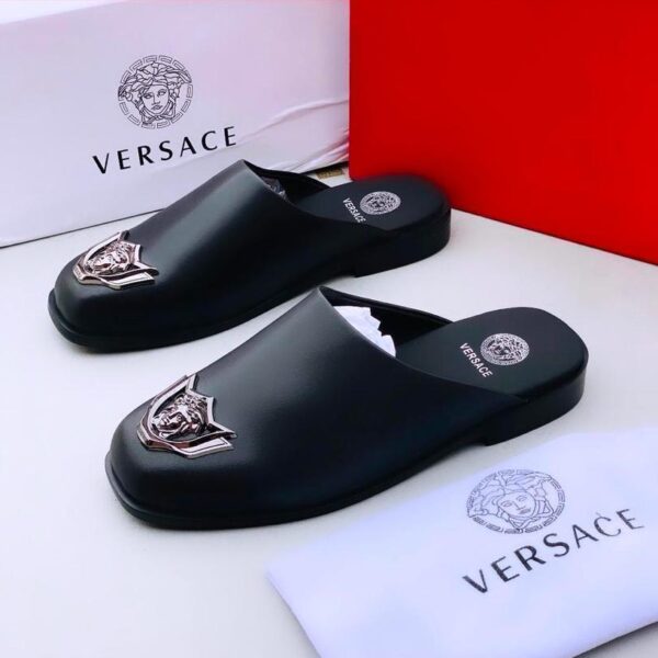 Men’s Luxury-Style Leather Half Shoe Mules