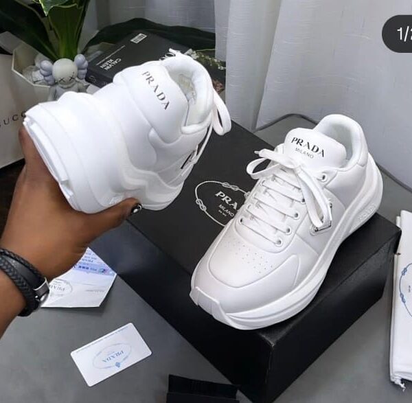 Premium White Chunky Platform Sneakers for Men