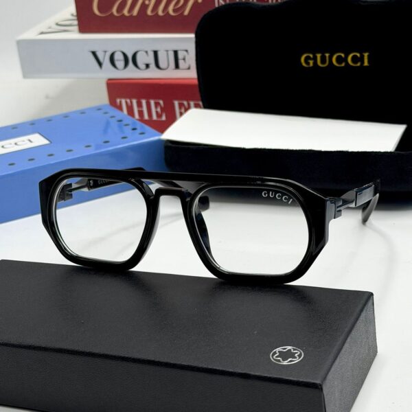 Gucci Aviator Optical Frames – Black, Double Bridge