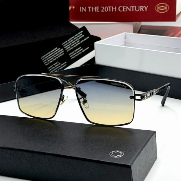 Montblanc Navigator Sunglasses – Black & Gold, Yellow Gradient