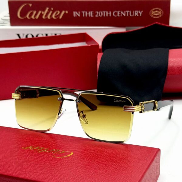Cartier Rimless Sunglasses – Gold & Yellow Gradient