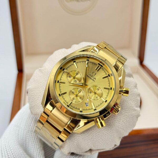 gold‑tone Omega Seamaster Aqua Terra chronograph