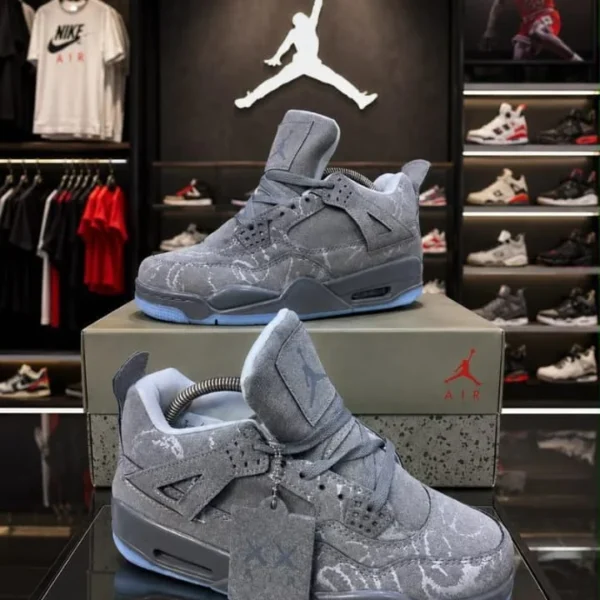 Air Jordan 4 Retro KAWS Cool Grey Sneakers For Men