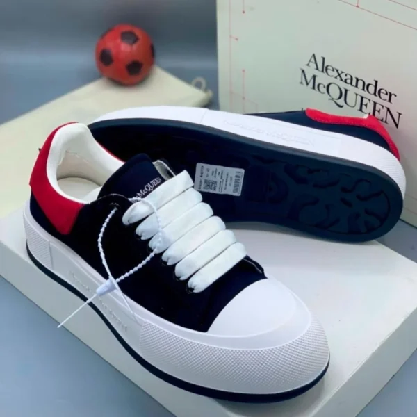 ALEXANDER McQUEEN Deck Plimsoll Sneakers - Navy / Red